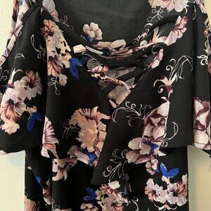 Indulge In Style Floral Print Ruffled Blouse